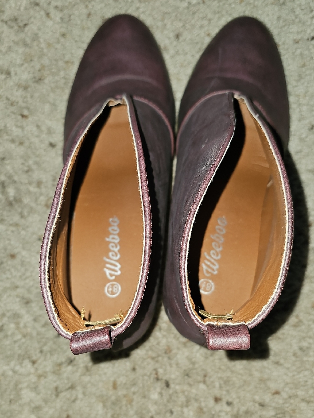 Weeboo Plum Slip-On Ankle Booties